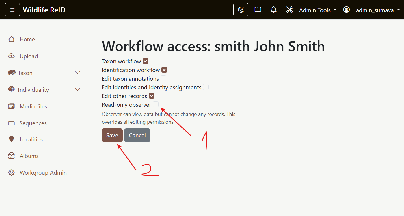 Workflow access and editing permissions